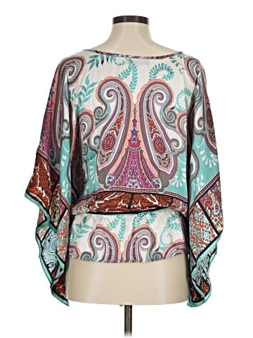 Karen Kane 3/4 Sleeve Silk Top (view 2)