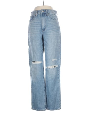 Madewell The Tall Perfect Vintage Straight Jean in Berrimore Wash: Ripped Edition (view 1)