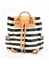 Tory Burch 100% Leather Stripes White Ivory Leather Backpack One size - photo 2