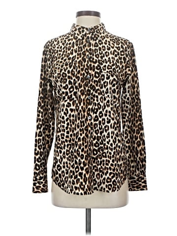 Equipment Long Sleeve Silk Top (view 1)