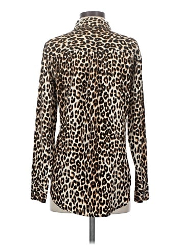 Equipment Long Sleeve Silk Top (view 2)