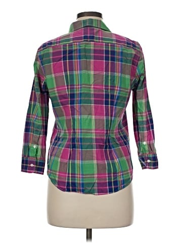 Chaps 3/4 Sleeve Button-Down Shirt (view 2)