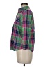 Chaps 100% Cotton Plaid Green Purple 3/4 Sleeve Button-Down Shirt Size M (petite) - photo 5