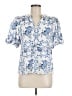 CeCe Blue Short Sleeve Blouse Size M - photo 1