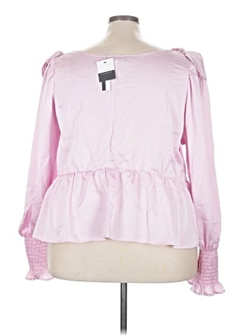 ELOQUII Elements Long Sleeve Blouse (view 2)