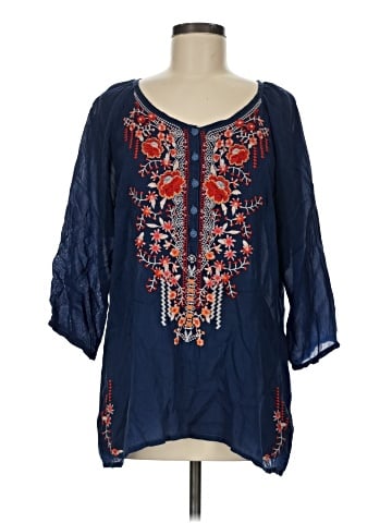 Johnny Was 3/4 Sleeve Blouse (view 1)