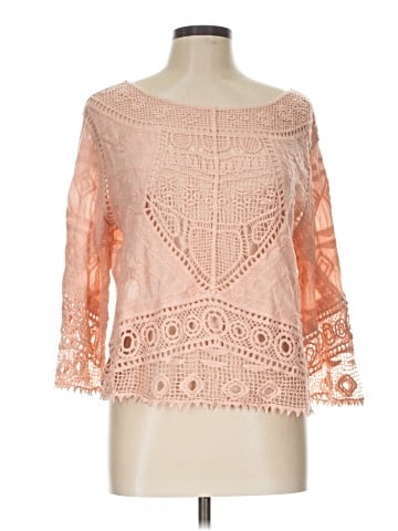 Ultra Pink 3/4 Sleeve Top (view 1)