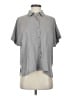 Uniqlo 100% Polyester Gray Short Sleeve Blouse Size S - photo 1