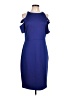 Bold Elements Solid Blue Cocktail Dress Size L - photo 1