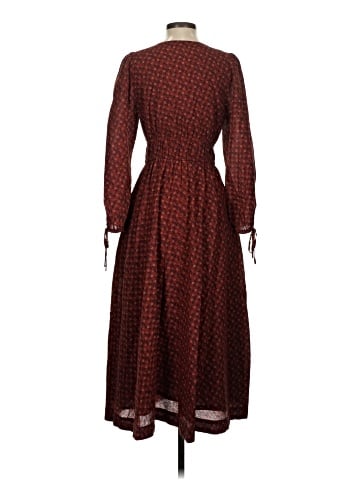 Madewell Sophia Tie-Front Midi Dress in Teaberry Floral (view 2)