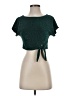 City Studio Green Short Sleeve Top Size S - photo 1