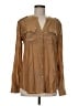 Charter Club Tan Brown Long Sleeve Blouse Size M - photo 1