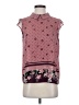 Elle 100% Polyester Floral Polka Dots Pink Sleeveless Blouse Size S - photo 1