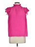 CeCe 100% Polyester Pink Short Sleeve Blouse Size L - photo 1