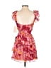 City Studio 100% Polyester Floral Pink Cocktail Dress Size XXS - photo 2