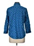 Lands' End 100% Baumwolle Print Blue 3/4 Sleeve Button-Down Shirt Size 12 (petite) - photo 2