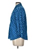 Lands' End 100% Baumwolle Print Blue 3/4 Sleeve Button-Down Shirt Size 12 (petite) - photo 5