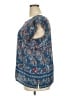Ann Taylor LOFT 100% Polyester Blue Sleeveless Blouse Size XXL - photo 5