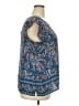 Ann Taylor LOFT 100% Polyester Blue Sleeveless Blouse Size XXL - photo 4