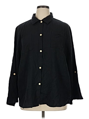 White Mark Long Sleeve Button-Down Shirt (view 1)