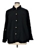 White Mark 100% Cotton Solid Black Long Sleeve Button-Down Shirt Size 1X - photo 1