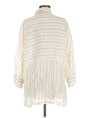 Lafayette 148 New York 3/4 Sleeve Button-Down Shirt (view 2)
