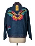Carrie Allen 100% Cotton Hearts Blue Denim Jacket Size L - photo 2