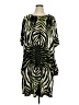 Assorted Brands Animal Print Green Casual Dress Size 1X (estimated) - photo 1