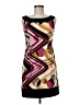 Connected Apparel Graphic Brown Cocktail Dress Size 6 (petite) - photo 1