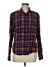 Pact Plaid Red Long Sleeve Button-Down Shirt Size M - photo 1