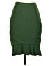 HD in Paris Solid Green Formal Skirt Size 0 - photo 1
