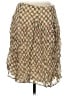 St. John Collection 100% Silk Argyle Tan Silk Skirt Size 8 - photo 2