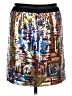 Lida Baday 100% Polyester Metallic Silver Casual Skirt Size 12 - photo 1