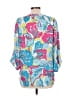 Anne Klein 100% Polyester Blue 3/4 Sleeve Blouse Size M - photo 2