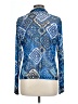 Jade Print Blue Long Sleeve Blouse Size L - photo 2
