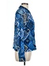 Jade Print Blue Long Sleeve Blouse Size L - photo 4