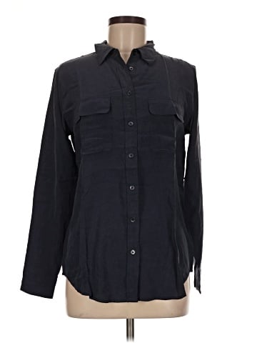 Equipment Long Sleeve Silk Top (view 1)