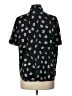 Talbots Print Black Short Sleeve Button-Down Shirt Size L - photo 2