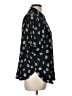 Talbots Print Black Short Sleeve Button-Down Shirt Size L - photo 4