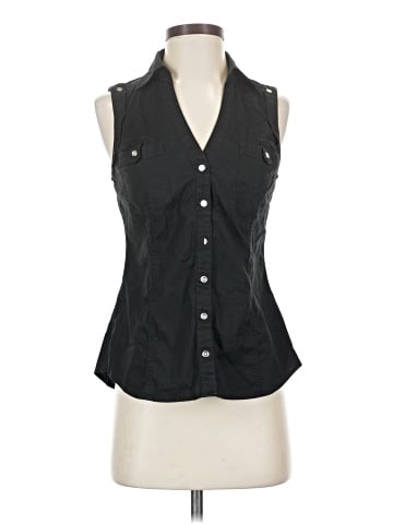 Express Design Studio Sleeveless Button-Down Shirt (view 1)