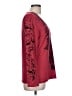 One World Burgundy Long Sleeve Top Size L - photo 4