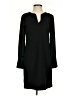 Ecru Solid Black Casual Dress Size S - photo 1