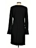 Ecru Solid Black Casual Dress Size S - photo 2