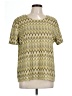 Alfred Dunner 100% Polyester Chevron-herringbone Green Short Sleeve Blouse Size L - photo 1
