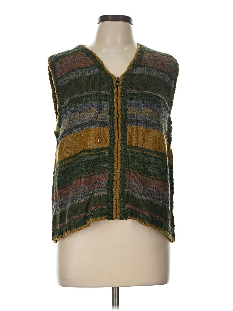 Pre-owned St. John's Bay Sweater Vest In Green