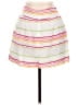 Britt Ryan 100% Linen Stripes White Casual Skirt Size 6 - photo 2