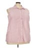Gloria Vanderbilt Pink Sleeveless Button-Down Shirt Size 3X - photo 1