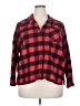 Old Navy 100% Cotton Plaid Red 3/4 Sleeve Button-Down Shirt Size XXL - photo 1