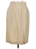 Giorgio Armani 100% Cupro Chevron-herringbone Tan Formal Skirt Size 8 - photo 1