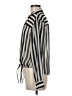 Forever 21 100% Polyester Stripes Silver Long Sleeve Blouse Size M - photo 5